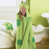 Хавлиена кърпа с жаба за бебета