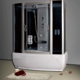 Shower enclosure with tub