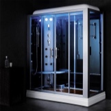 Large rectangular shower cabin