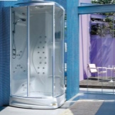 Rectangular enclosed shower cabin