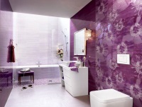 Salle de bains violette - design moderne et élégant