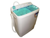 Washing machine with semi-automatic spindle