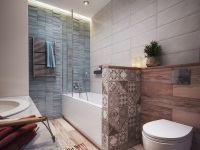 Fashionable tile in bathroom design 2022