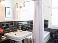 Design del bagno con piastrelle di cinghiale