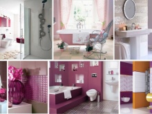 Salle de bains violette