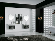 ブラック＆ホワイトバスルーム