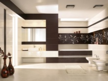 バスタブに黒の横縞模様-空間が広がる