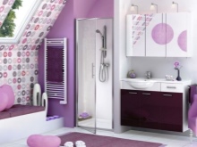 Salle de bains violette