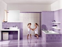 Salle de bains violette