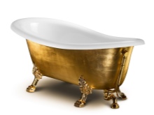 stort badkar i gjutjärn