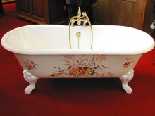 Badkar i gjutjärn med bild