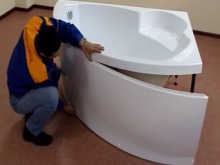 Instalación del panel decorativo del jacuzzi