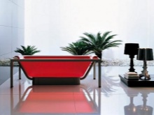 Rött akrylbadkar
