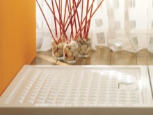 Keramische Duschwanne.