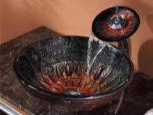 Colored tempered glass sink