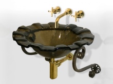 Wall-hung glass sink
