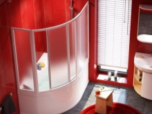 Sprchové závěsy pro rohové vany