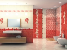 Бели и червени плочки