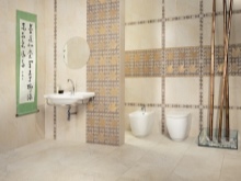 Бежови плочки в банята