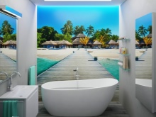 Бяла баня с фотопанел