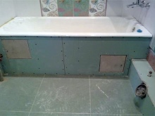 Gipszkarton fürdő képernyő befejező