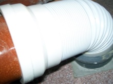 Option of installation with a corrugated pipe