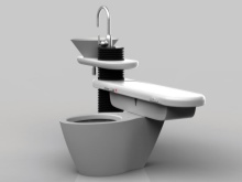 Monobloc toilet and sink