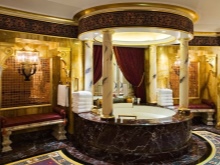 Stone and Gold in Bathroom