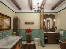 Contrasting country style bathroom design