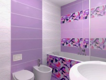 Lila, fehér és rózsaszín a fürdőszobában