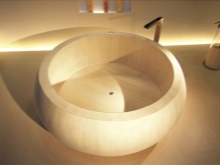 Ofuro - japāņu stila vannas istaba.