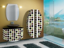 Ensemble de meubles futuristes.