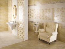 Bézs csempe arany dekorral