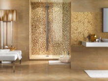 Bézs csempe a fürdőszobában