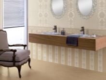 Bézs színű csempe a belső térben