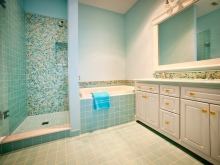 Τιρκουάζ φινίρισμα μπάνιου