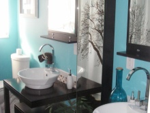 Μπάνιο - τιρκουάζ με μαύρο