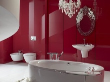 Červená koupelna