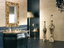 Mustien ja beigen laattojen yhdistelmä