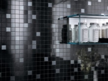 Musta mosaiikki laatat