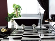 Mustavalkoinen lattia