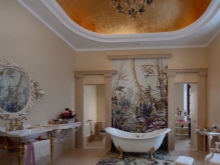 Ryškiai oranžinis vonios kambarys