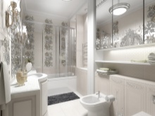 Elegantiškas, baltas vonios kambarys