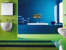 Mėlynai žalias vonios kambarys