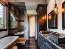 Kopalnica v podeželskem slogu