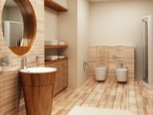 Sodobna lesena kopalnica