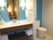 One style for separate bathroom and toilet