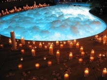 Jacuzzi a lume di candela