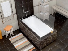 Posizionare una vasca rettangolare