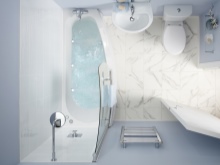 Bagno con vasca e doccia